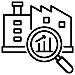 Industry Analysis Line Icon