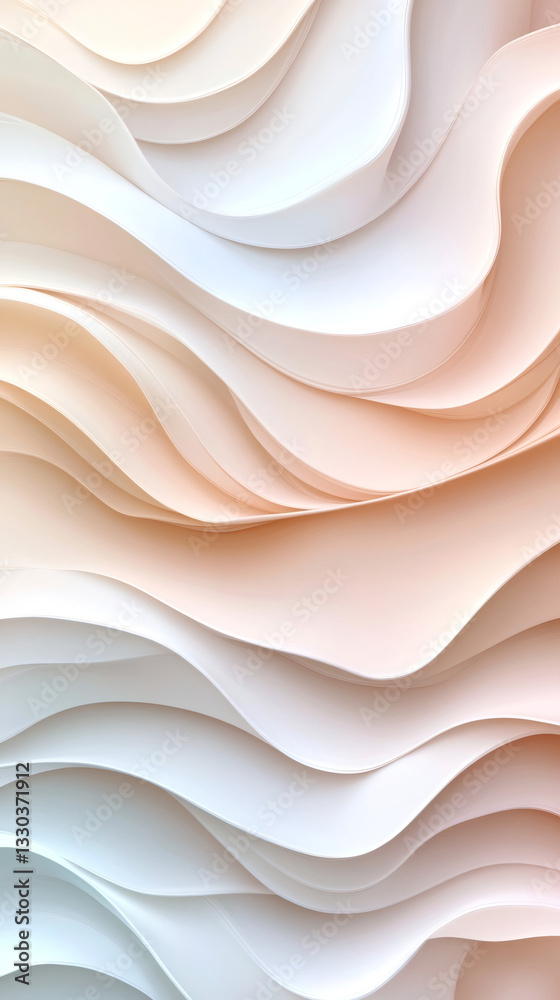Aufkleber pastel colored wavy background creating a beautiful and elegant pattern, perfect for modern and mini