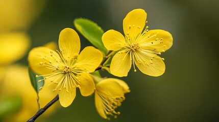 Vibrant Yellow Flowers Blooming Springtime Nature Photography Beautiful Blossom Bright Floral Closeup Detailed Petals Soft Focus Natural Sunlight     
