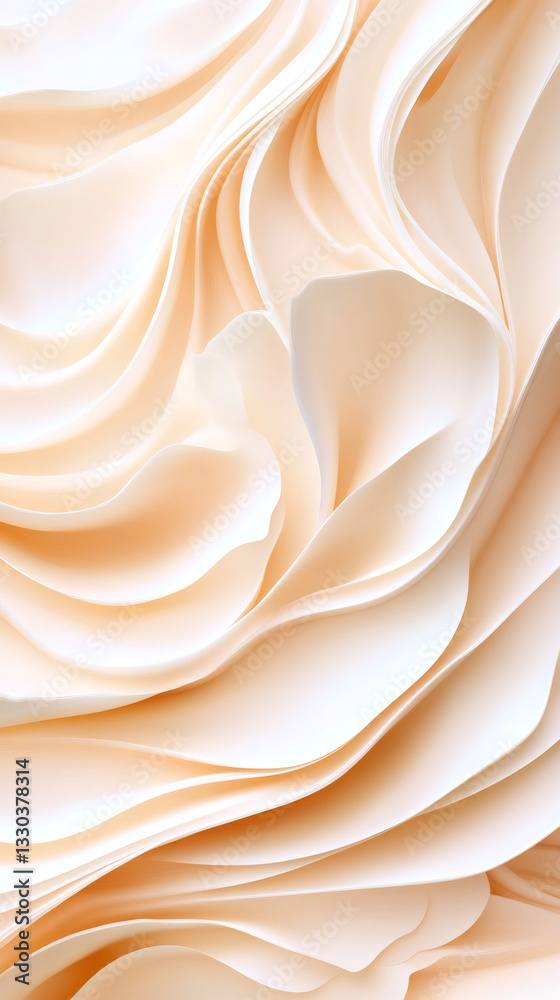Aufkleber Beige abstract waves creating a dynamic and elegant pattern, perfect for backgrounds and modern design projects