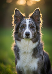 Fototapeta premium Border Collie Merle Blue Dog