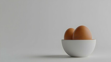 Brown Egg in White Egg Cup