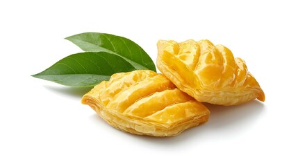 curry puff pastry isolated on white background