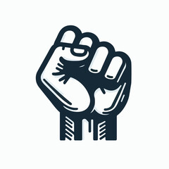 clenched fist vector illustration