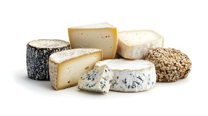 Maasdam cheese isolated on white background