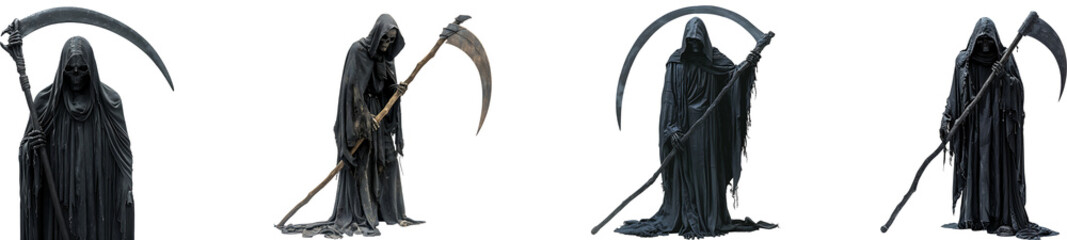 Grim reaper on transparent background collection set