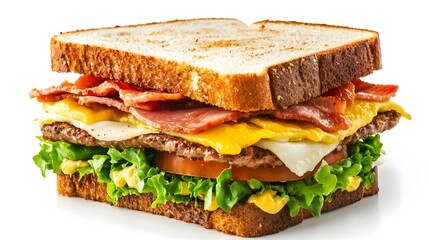 Royal sandwich isolated on white background