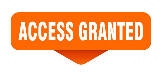 access granted sticker. access granted sign on transparent background