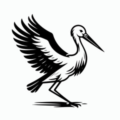 stork vector illustration