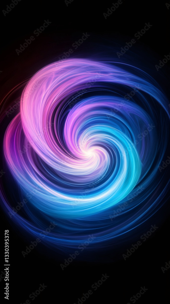 Poster colorful swirling vortex creating a captivating abstract design with vibrant hues of pink, purple an