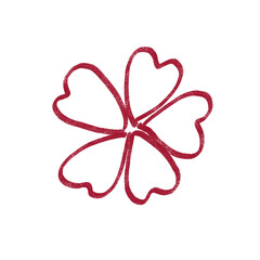 A vibrant red flower icon, perfect for adding a touch of nature and elegance to your scrapbook, planner, or design projects