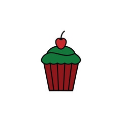 cupcake vector illustration