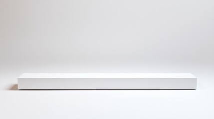Minimalist White Rectangular Box on Soft Neutral Background