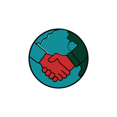 hand holding globe