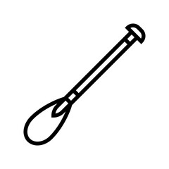 canoe paddle water trip tourism line icon vector illustration