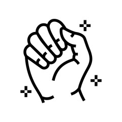 maintain proper nail hygiene line icon vector illustration