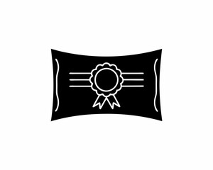 creative clean silhouette Diploma Certificate Icon vector illustration 