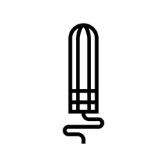 tampons intimate care line icon vector illustration