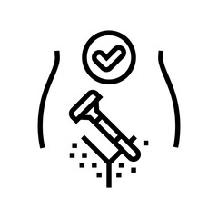 trim pubic hair intimate care line icon vector illustration