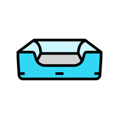 bed pet home color icon vector illustration