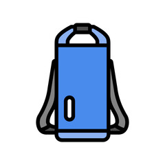 dry bag water trip tourism color icon vector illustration