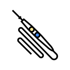 electrocautery pen surgeon color icon vector illustration