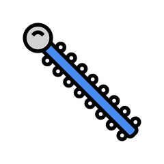 ligature ties orthodontist color icon vector illustration