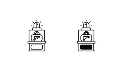 Luggage Scanner icon design with white background stock illustration