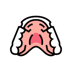 retainer orthodontist color icon vector illustration