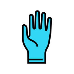surgical gloves surgeon color icon vector illustration