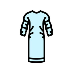 surgical gown surgeon color icon vector illustration