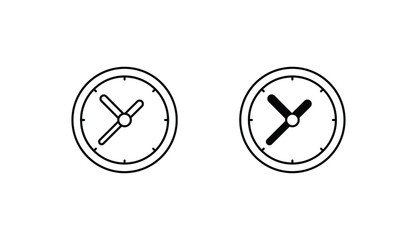 Clocks icon design with white background stock illustration