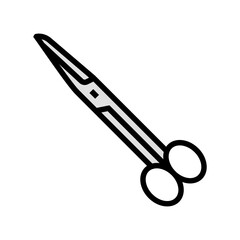 surgical scissors surgeon color icon vector illustration
