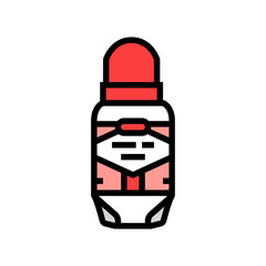 use deodorant on underarms color icon vector illustration