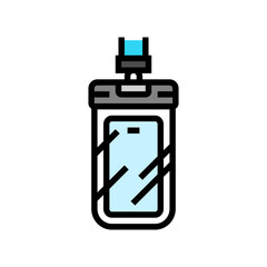 waterproof phone case water trip tourism color icon vector illustration