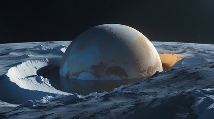 Pluto - a tiny world at the edge of the system
Pluto - a tiny world at the edge of the system
A crisp, detailed image of Pluto, with its icy plains and heart-shaped Tombaugh region. The dwarf planet's