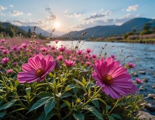 Fototapeta premium flowers in the mountains