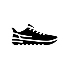 casual travel sneakers footwear tourism glyph icon vector illustration