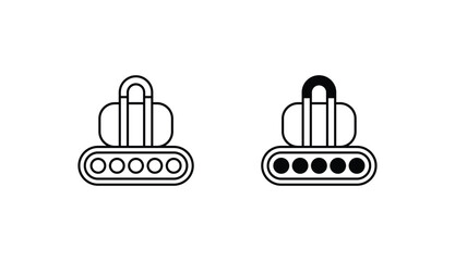 Baggage Claim icon design with white background stock illustration