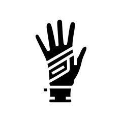 gloves running accessories glyph icon vector illustration