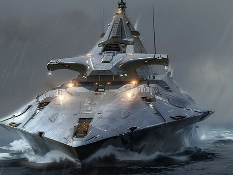 Corvette class warship designed image of hammerhead shark twin bridge structure resembling predator unique head shape radar system enhance awareness while torpedo strike swiftness of deep sea ambush