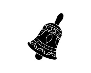 creative clean silhouette  School Bell Icon vector illustration 