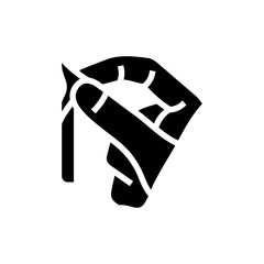 removal kinesio tape glyph icon vector illustration