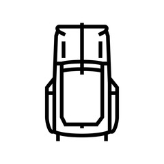 backpack ultralight trekking line icon vector illustration