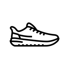 casual travel sneakers footwear tourism line icon vector illustration
