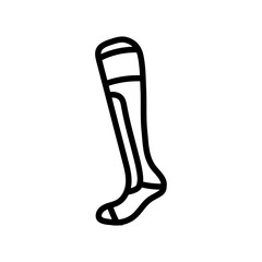 compression socks running accessories line icon vector illustration