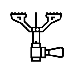 heat gas burner stove line icon vector illustration