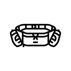 hydration belt running accessories line icon vector illustration