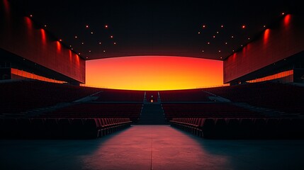 Empty Concert Hall at Sunrise