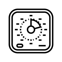 recovery timer clock wellness line icon vector illustration